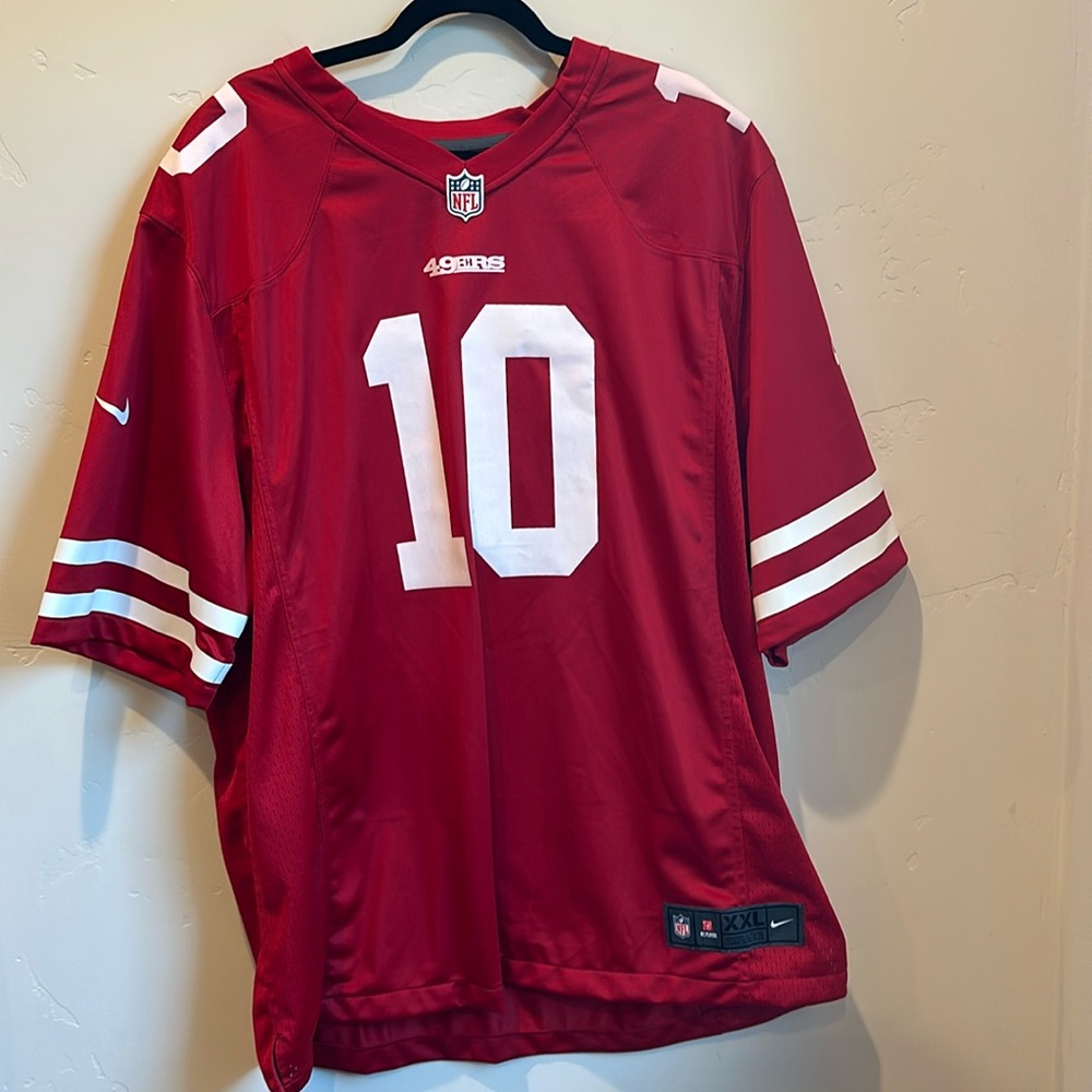 Nike XXL, 49ers Jimmy Garopollo Home Red jersey.